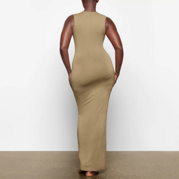 SKIMS Smooth Lounge Crew Neck Sleeveless Dress Small - Picture 3 of 5